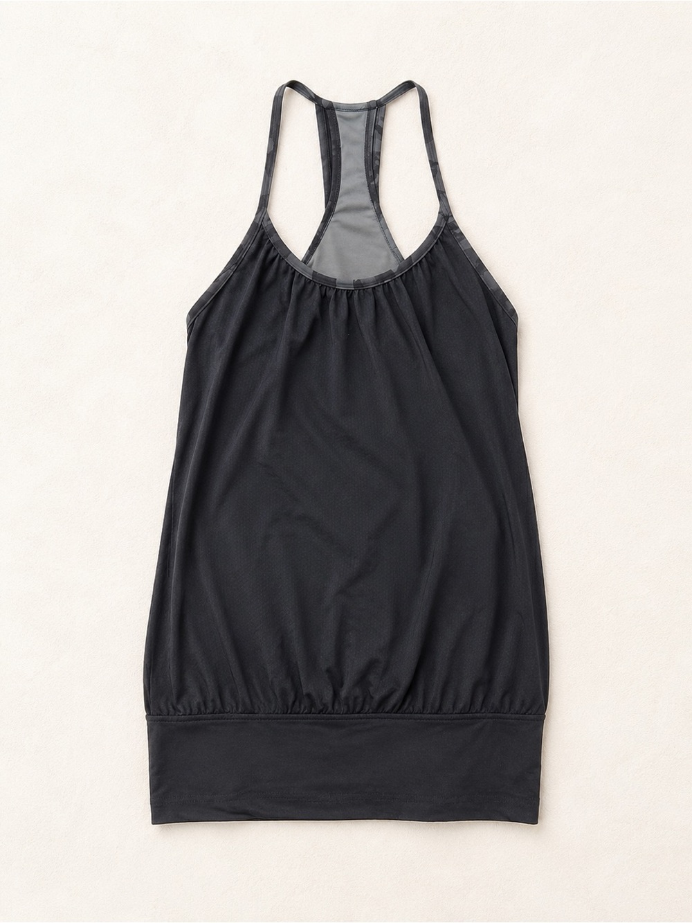 Lululemon No Limits Tank Black Savasana Camo Built In Bra Yoga Workout Top Small